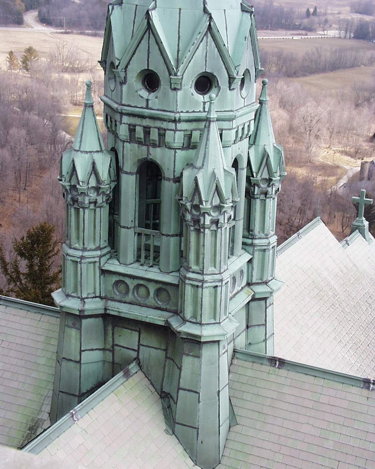 Holy Hill commercial building restoration - Copper tower